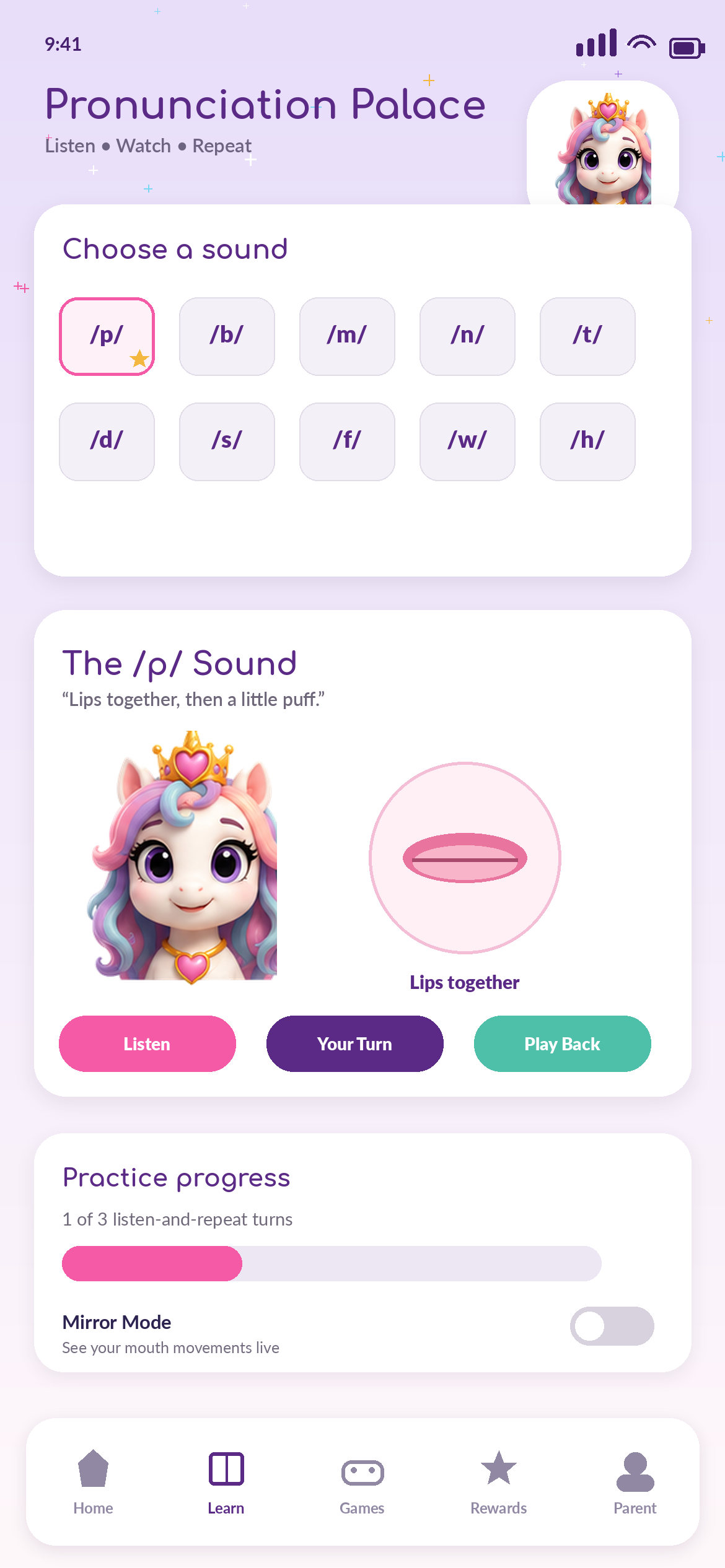 Pronunciation Palace screenshot